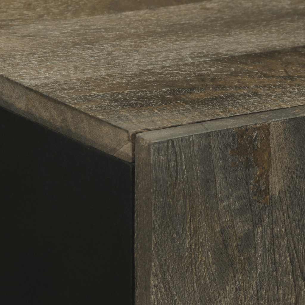 skænk 90x33x75 cm massivt mangotræ sort