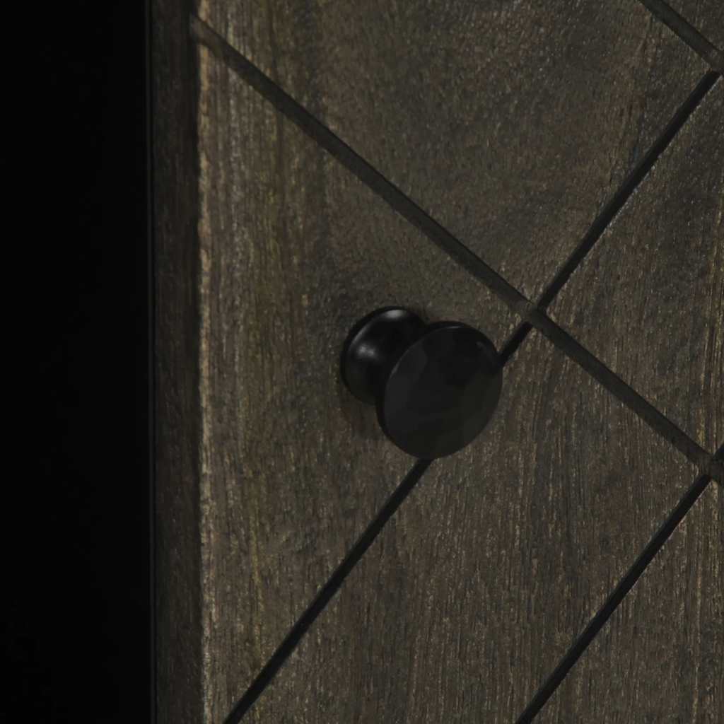 skænk 90x33x75 cm massivt mangotræ sort