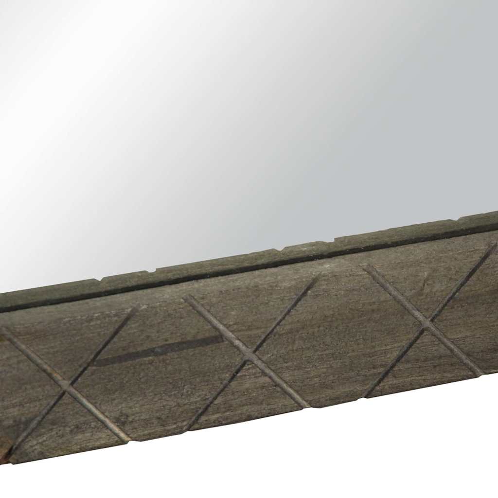 badeværelsesspejl grå 50x3x70 cm massivt mangotræ