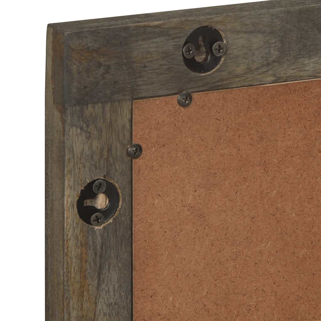 badeværelsesspejl grå 50x3x70 cm massivt mangotræ