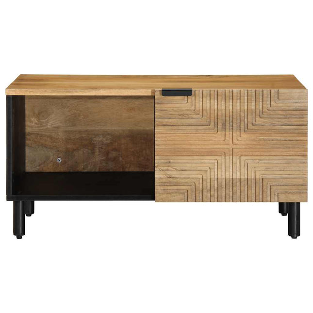 sofabord 80x50x40 cm massivt mangotræ brun