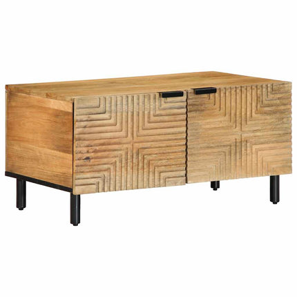 sofabord 80x50x40 cm massivt mangotræ brun