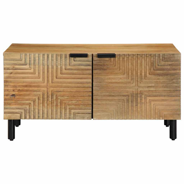 sofabord 80x50x40 cm massivt mangotræ brun