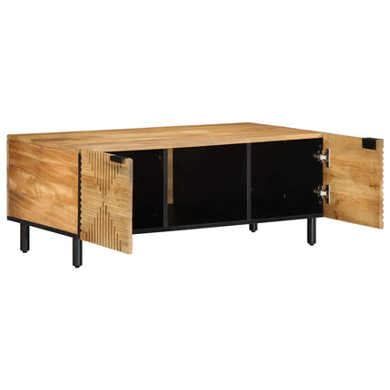 sofabord 100x54x40 cm massivt mangotræ brun