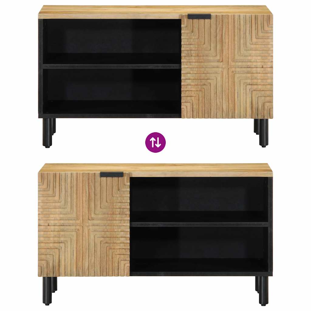 tv-bord 80x31,5x46 cm massivt mangotræ brun