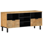 tv-bord 100x33x46 cm massivt mangotræ brun
