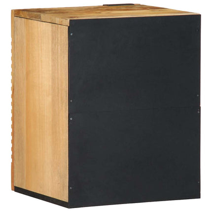 badeværelsesskab 38x33,5x48 cm massivt mangotræ brun