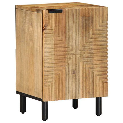 badeværelsesskab 38x33,5x58 cm massivt mangotræ brun