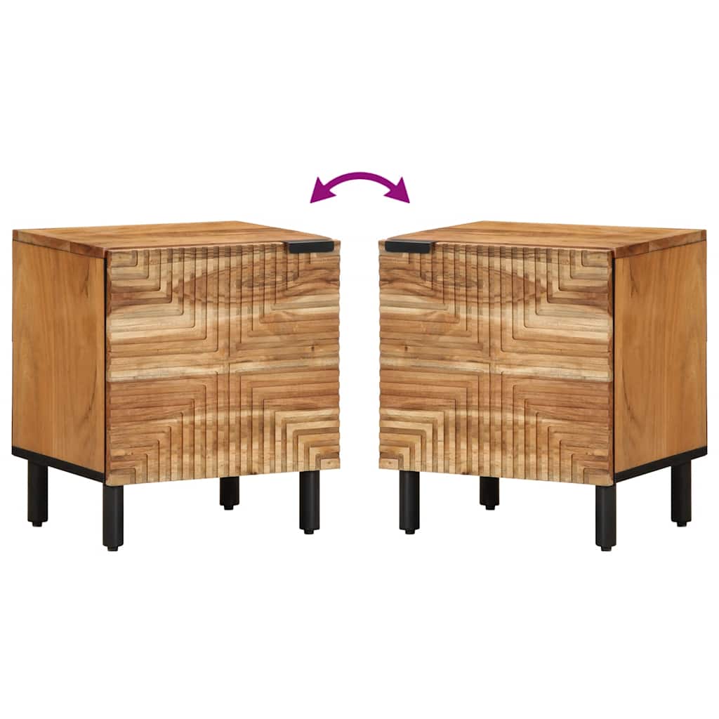 sengebord 40x33x46 cm massivt akacietræ