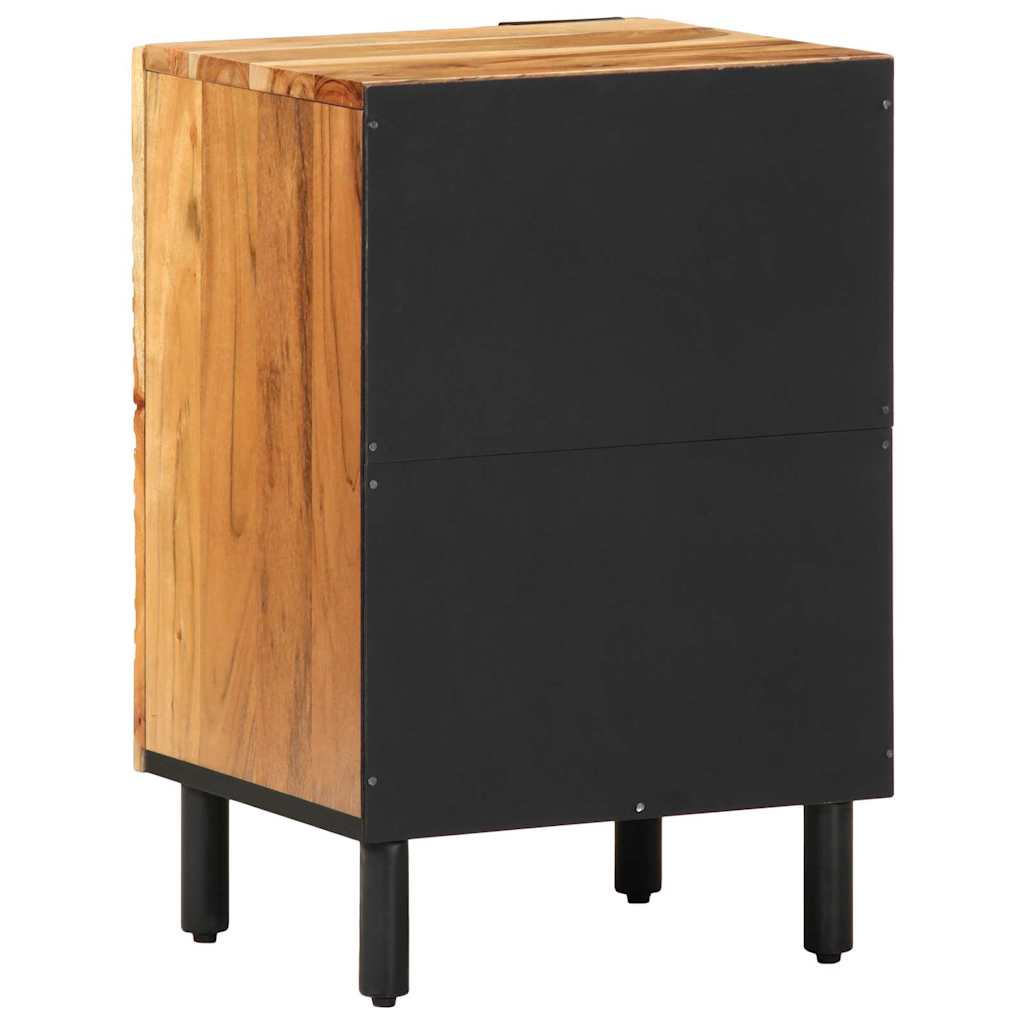 Badevægskab med hylde Brun 38 x 33,5 x 58 cm Massivt akacietræ