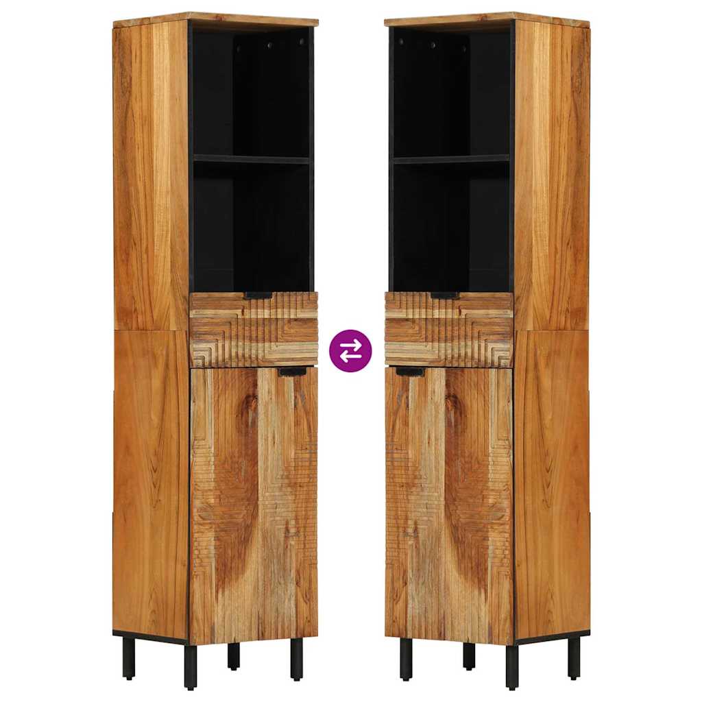 Badeværelsesskabsunder Massivt Akacietræ 38 x 33 x 160 cm