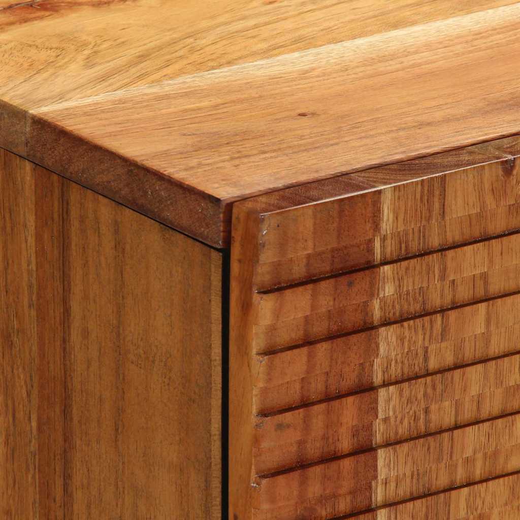 Skænk med hylde med dør Brun 60 x 33 x 75 cm Massivt akacietræ