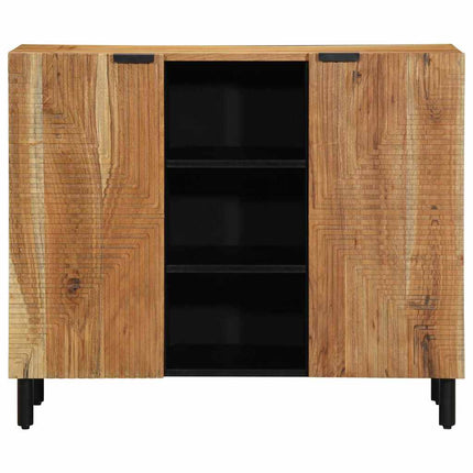 Sideboard med hylde Brun 90 x 33 x 75 cm Massivt mangotræ