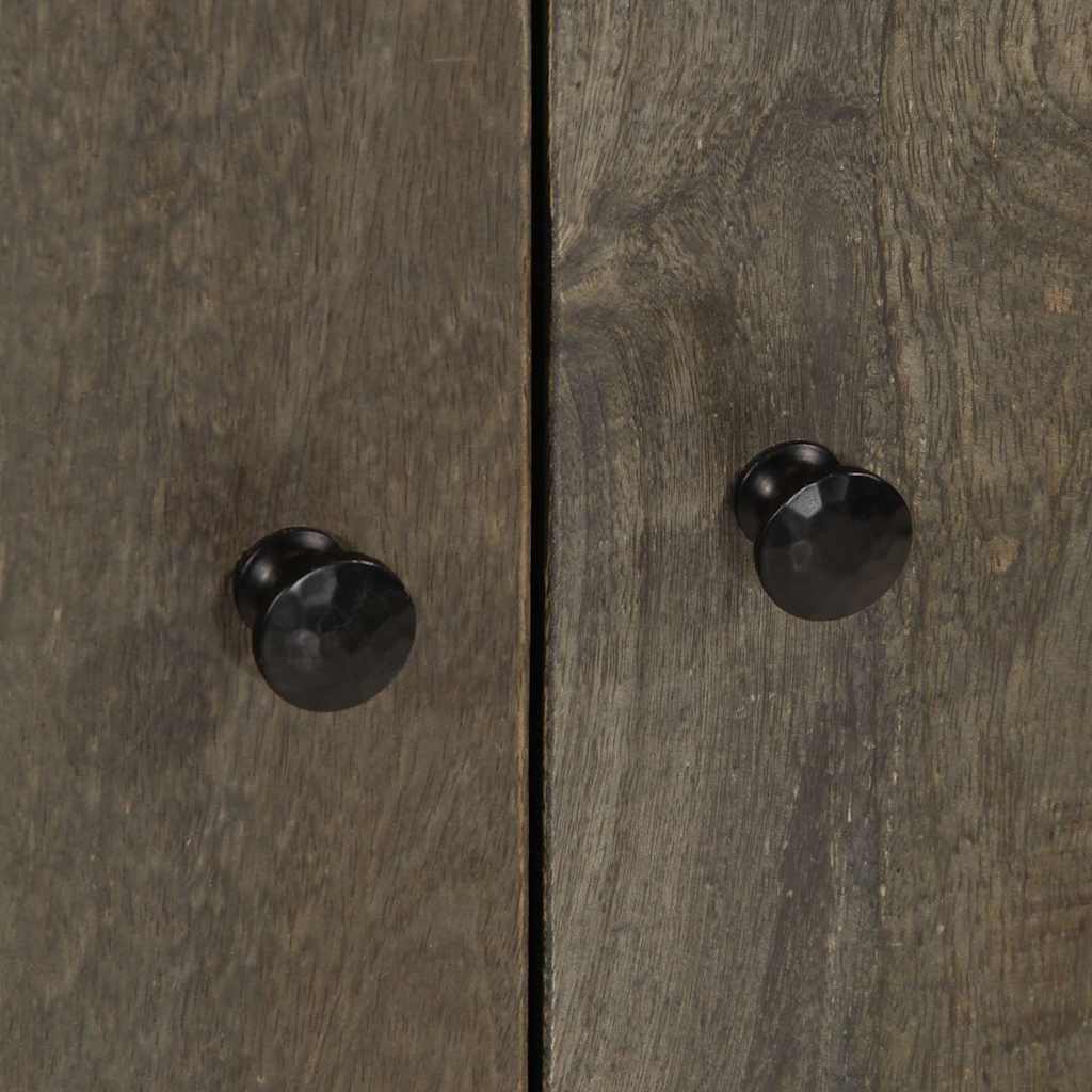 skænk 60x33,5x75 cm massivt mangotræ lysegrå