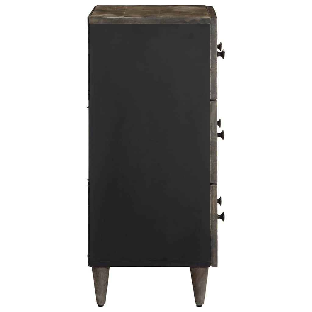 skænk 60x33,5x75 cm massivt mangotræ lysegrå