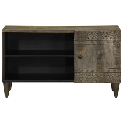 tv-bord 80x31,5x46 cm massivt mangotræ lysegrå