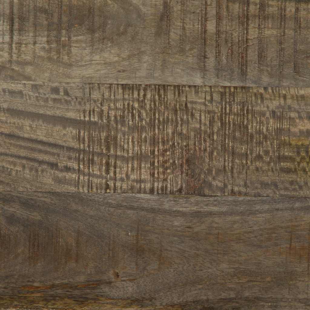 tv-bord 80x31,5x46 cm massivt mangotræ lysegrå