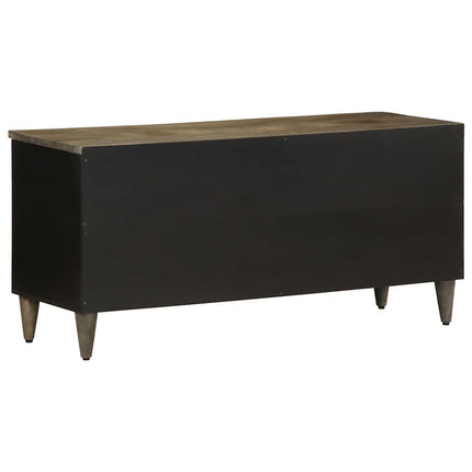 tv-bord 100x33x46 cm massivt mangotræ sort