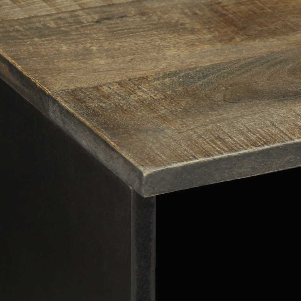 tv-bord 100x33x46 cm massivt mangotræ sort