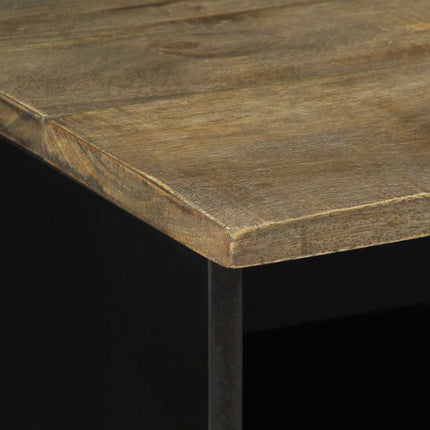 tv-bord 80x33x46 cm massivt mangotræ sort