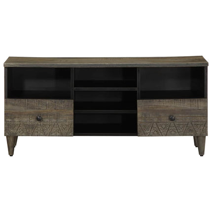 tv-bord 100x33x46 cm massivt mangotræ sort