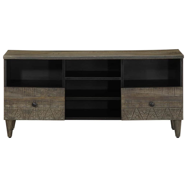 tv-bord 100x33x46 cm massivt mangotræ sort