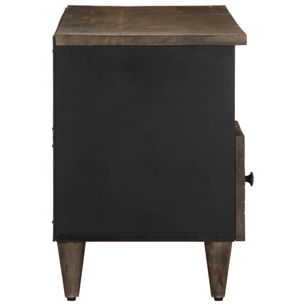 tv-bord 100x33x46 cm massivt mangotræ sort