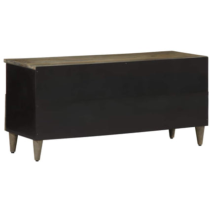 tv-bord 100x33x46 cm massivt mangotræ sort