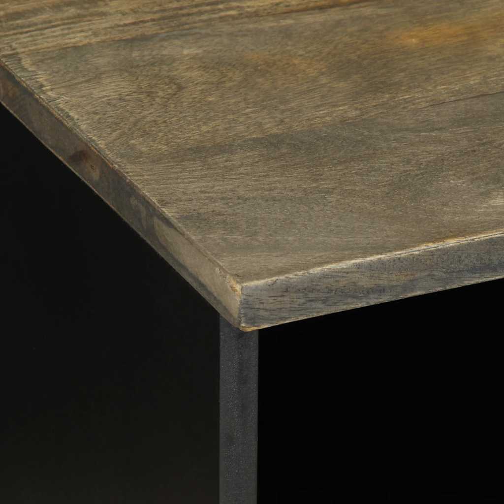 tv-bord 100x33x46 cm massivt mangotræ sort