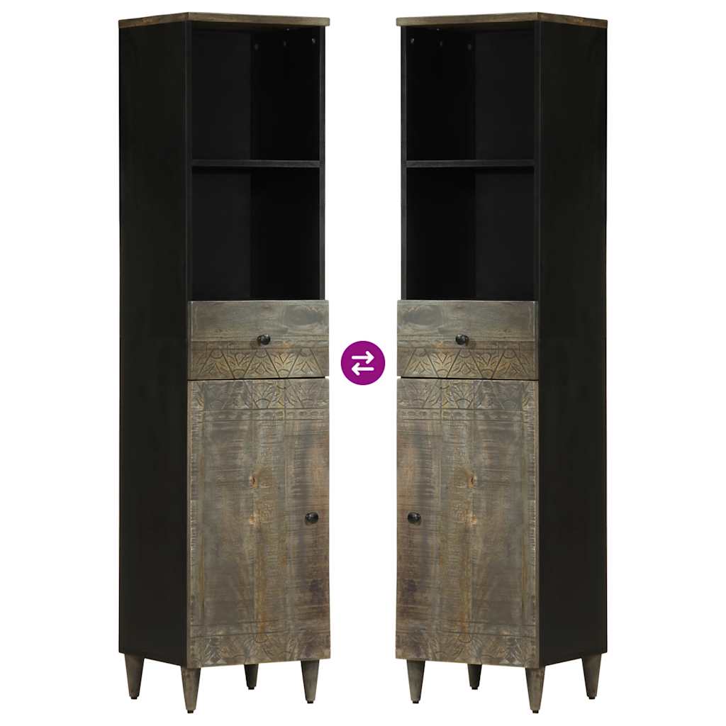 badeværelsesskab 38x33x160 cm massivt mangotræ