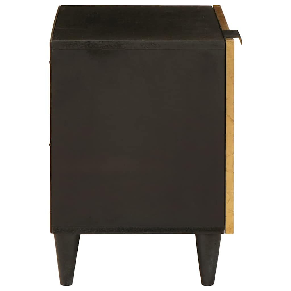 Natskab Sort og Guld 40 x 33 x 46 cm Konstrueret træ