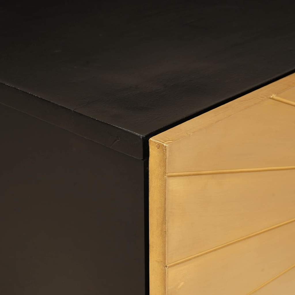 Sofabord Sort og Guld 80 x 50 x 40 cm