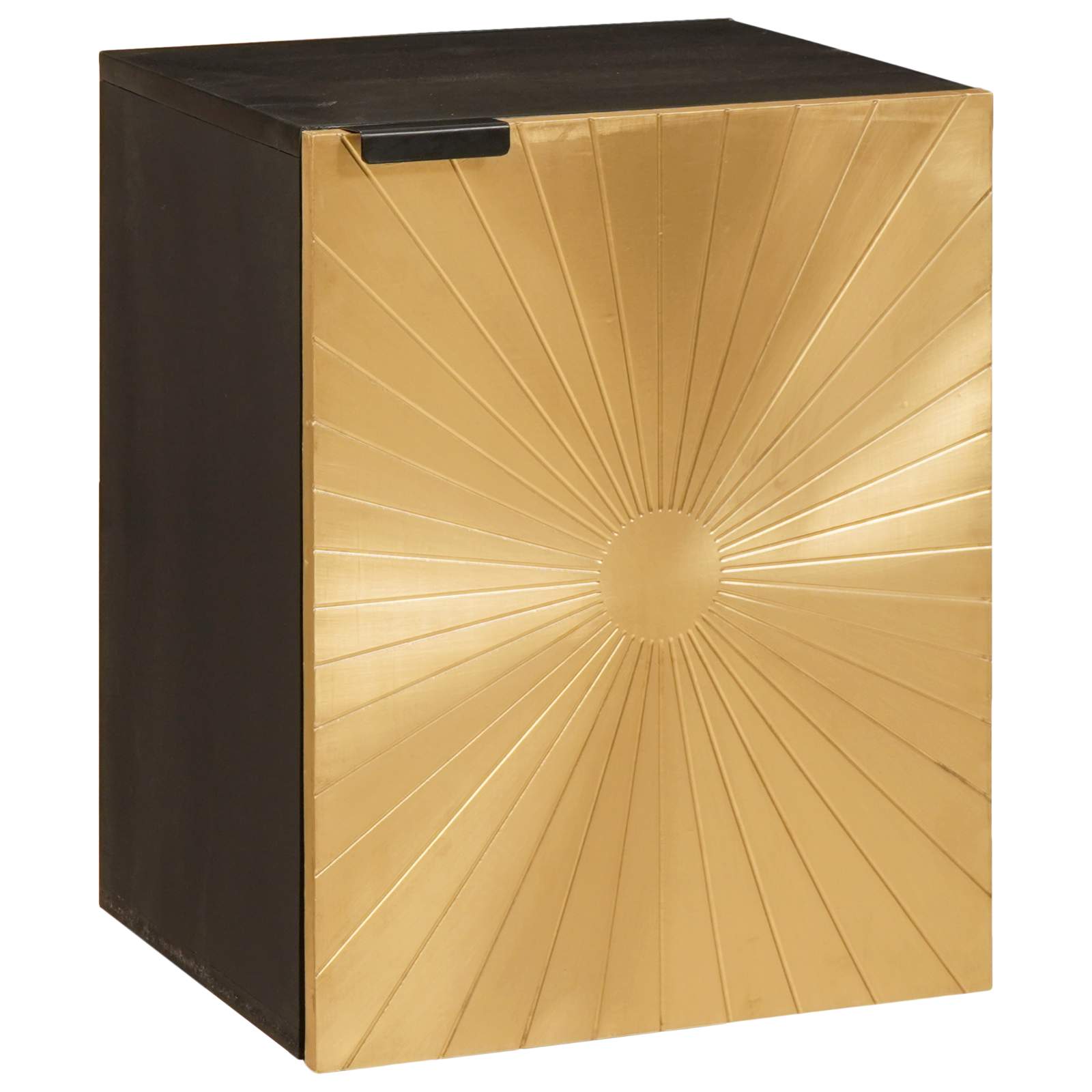 Badevrelsesskab Sort og Guld 38 x 33 x 48 cm Massivt mangotr