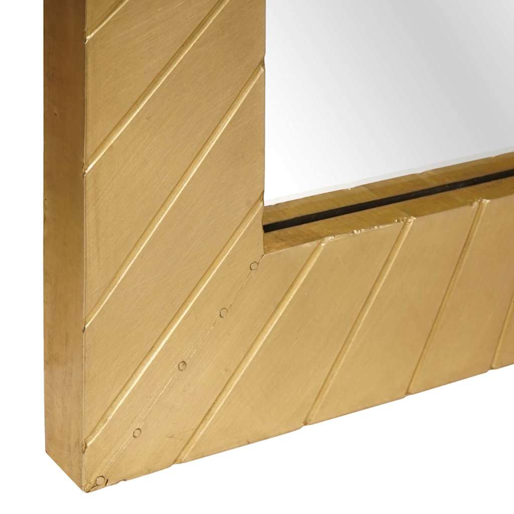 Badeværelsesspejl Vægmonteret Sort og Guld 50 x 2,5 x 70 cm