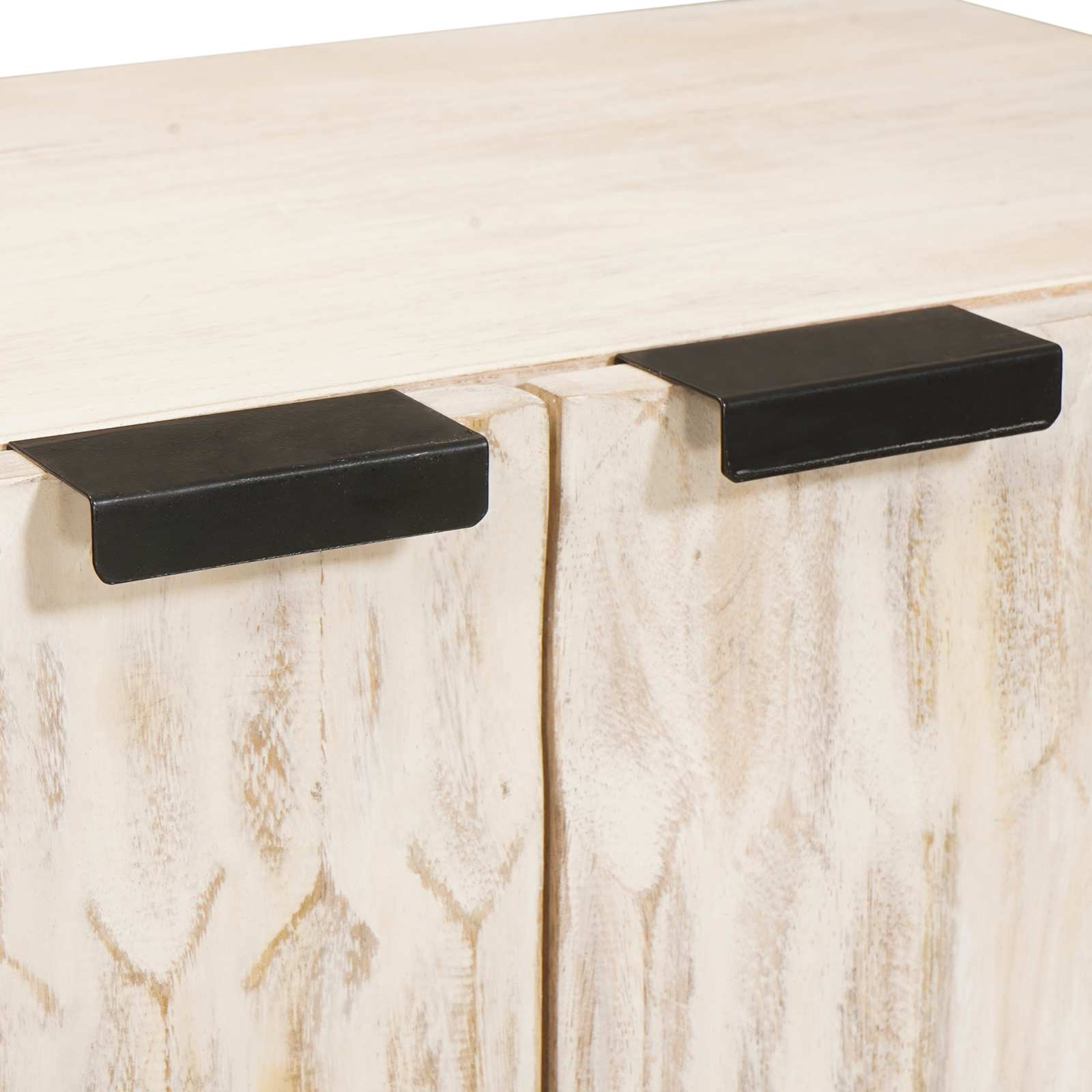Sideboard Hvid Vask Finish 60 x 33 x 75 cm Massivt mangotræ