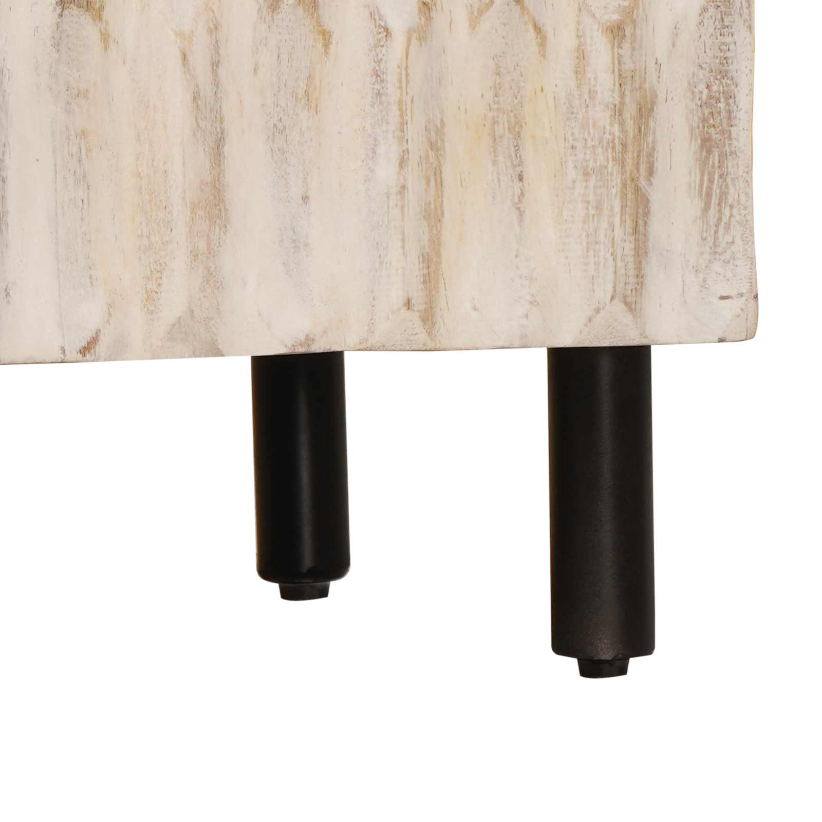 Sideboard Hvid Vask Finish 60 x 33 x 75 cm Massivt mangotræ