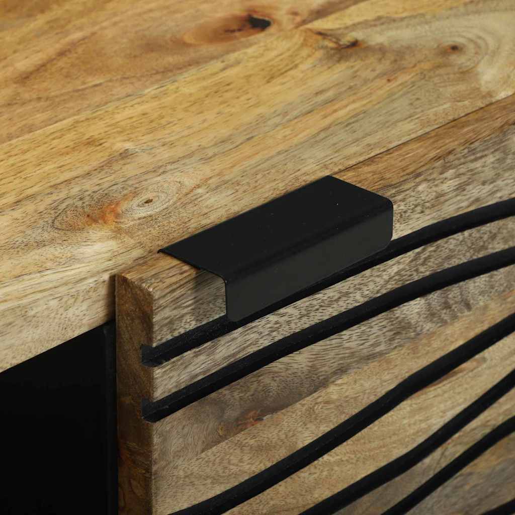 Sofabord Brun og sort 80 x 50 x 40 cm