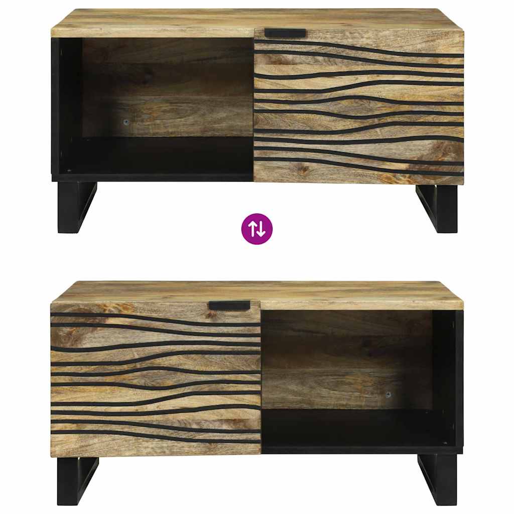 Sofabord Brun og sort 80 x 50 x 40 cm