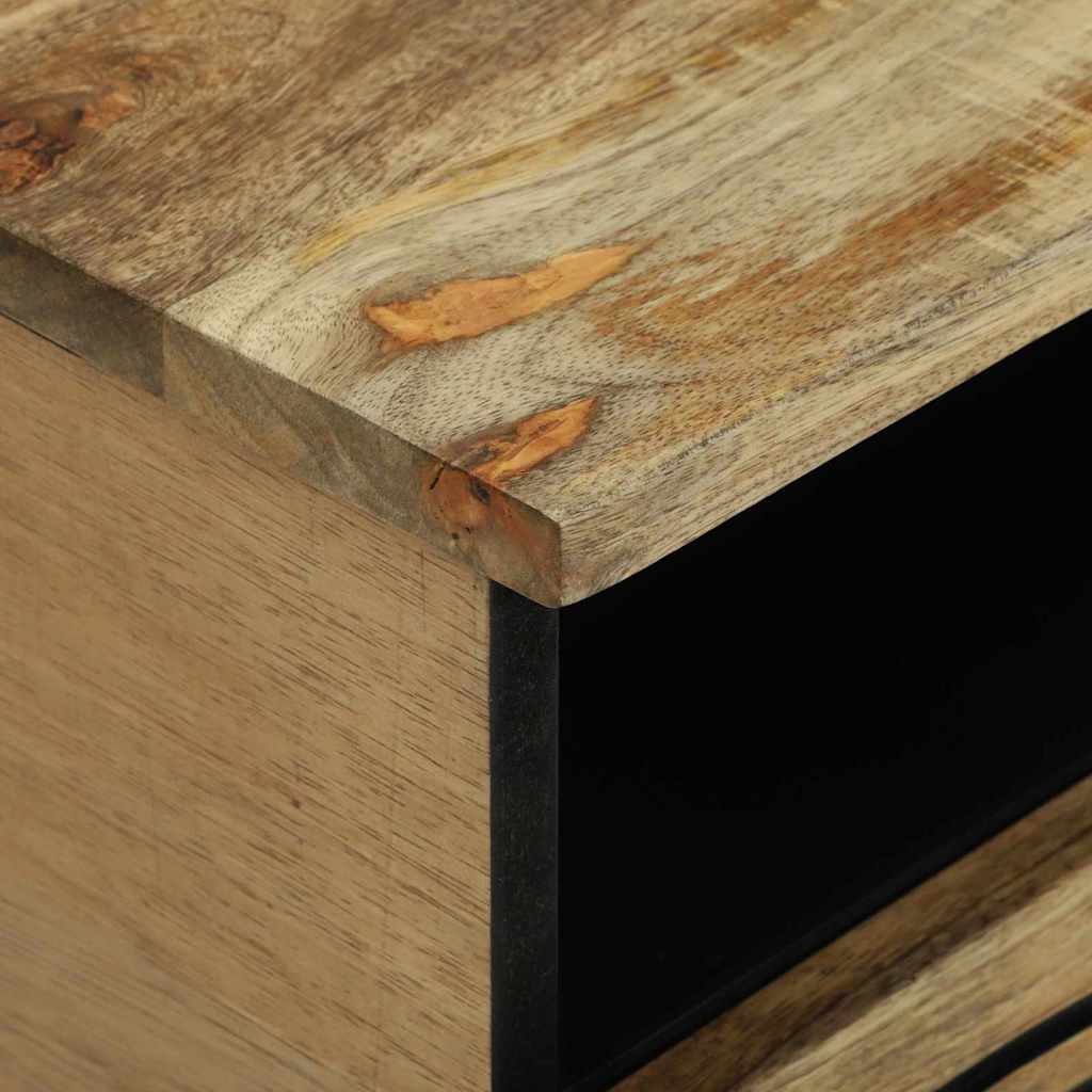 Sofabord med skuffe Brun og sort 80 x 54 x 40 cm