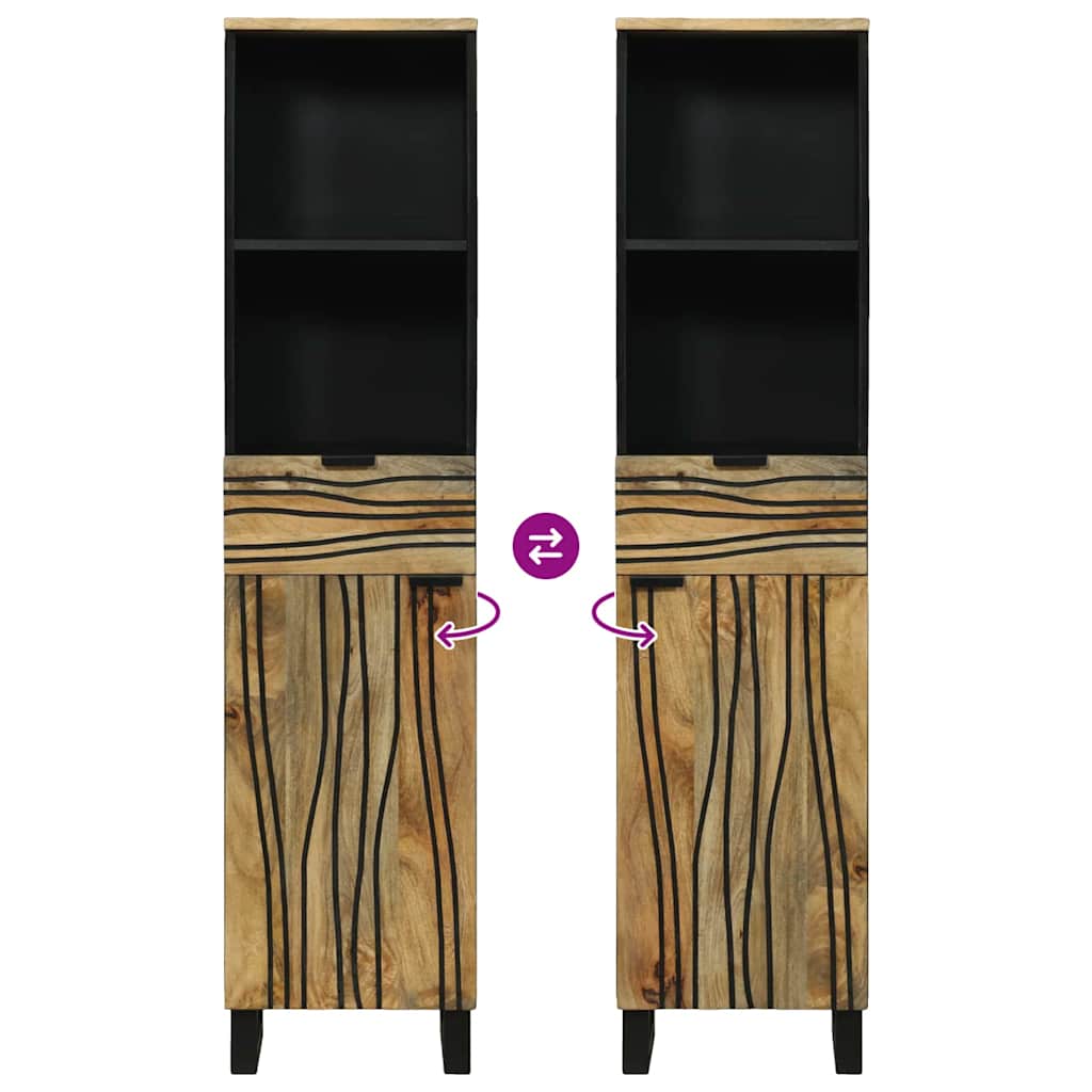 Badeværelsesskabsunder Brun 38 x 33 x 160 cm Konstrueret træ