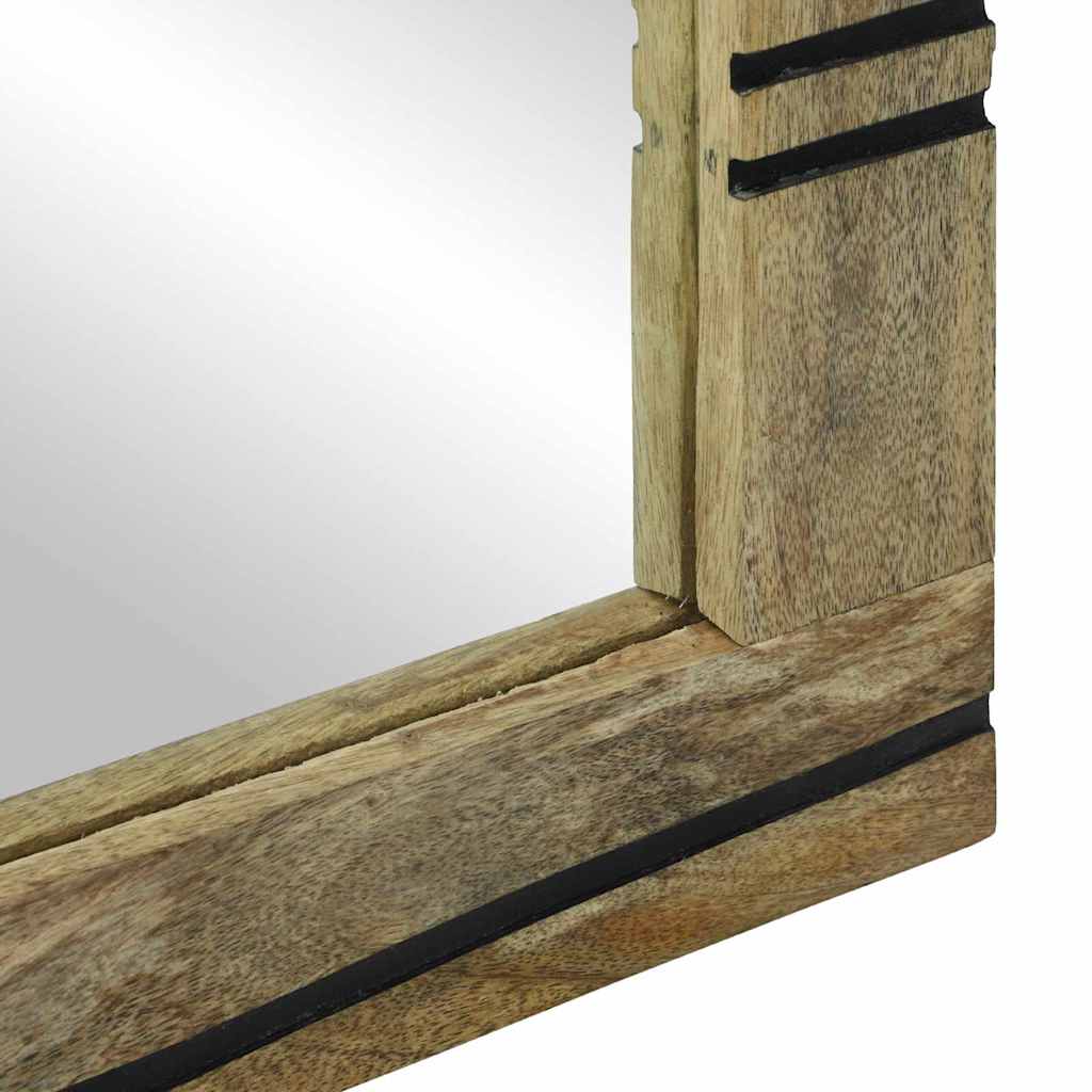 Badeværelsesspejl Brun 70 x 50 x 2,5 cm Glas og Solid Mango træ