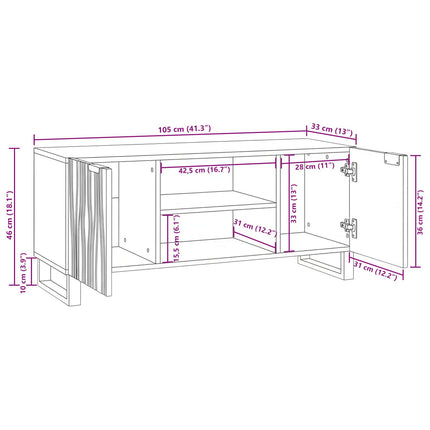 TV Enheder 105 x 33 x 46 cm Hvid Konstrueret træ