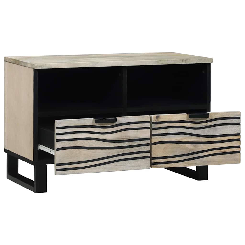TV Enheder med skuffe Hvid 70 x 33 x 46 cm Konstrueret træ