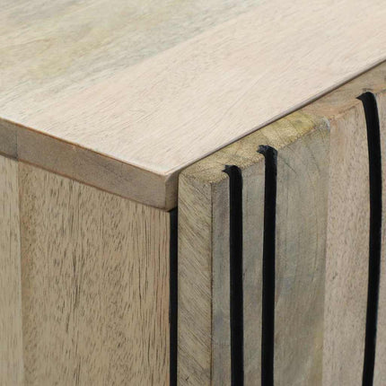 Sideboard Hvid 60 x 33,5 x 75 cm Massivt mangotræ