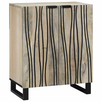 Sideboard Hvid 60 x 33,5 x 75 cm Massivt mangotræ