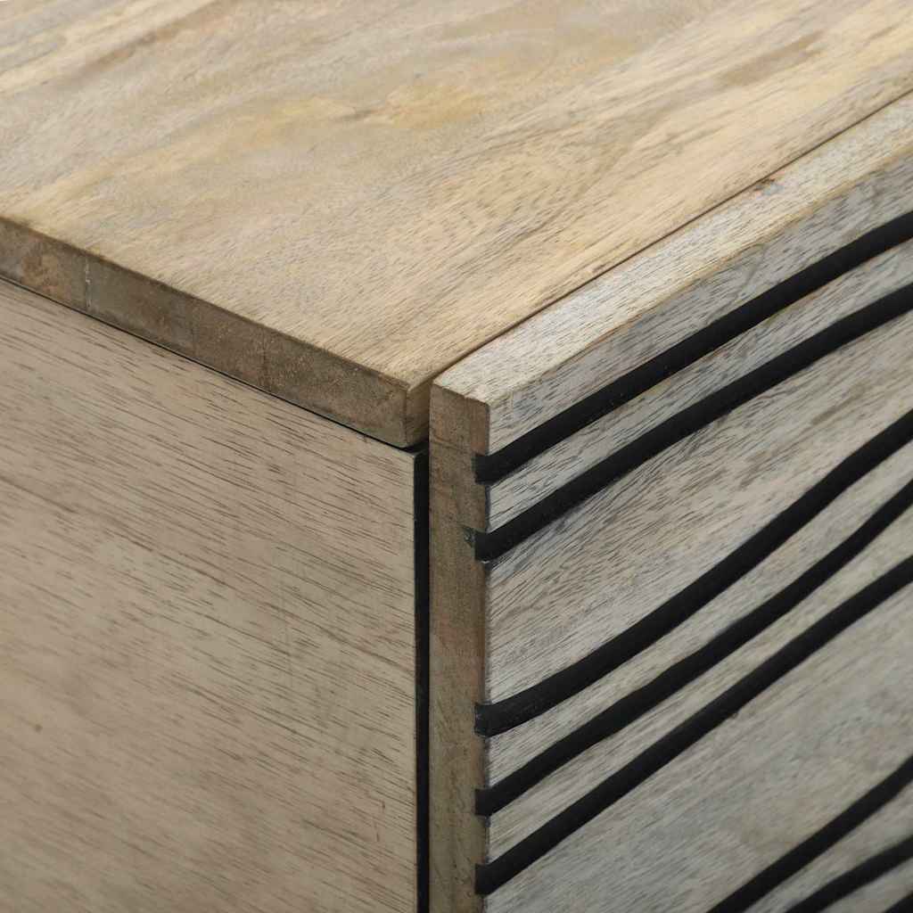 Sofabord Beige og sort 80 x 50 x 40 cm