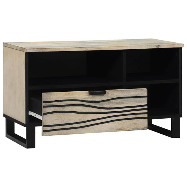TV Enheder med skuffe Hvid 80 x 33 x 46 cm Konstrueret træ