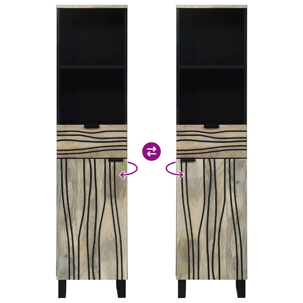 Badeværelsesskabsunder Hvid 38 x 33 x 160 cm Konstrueret træ