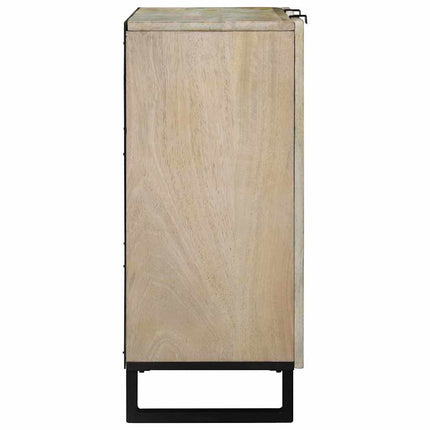 Skab Hvid 90 x 33 x 75 cm Massivt mangotræ