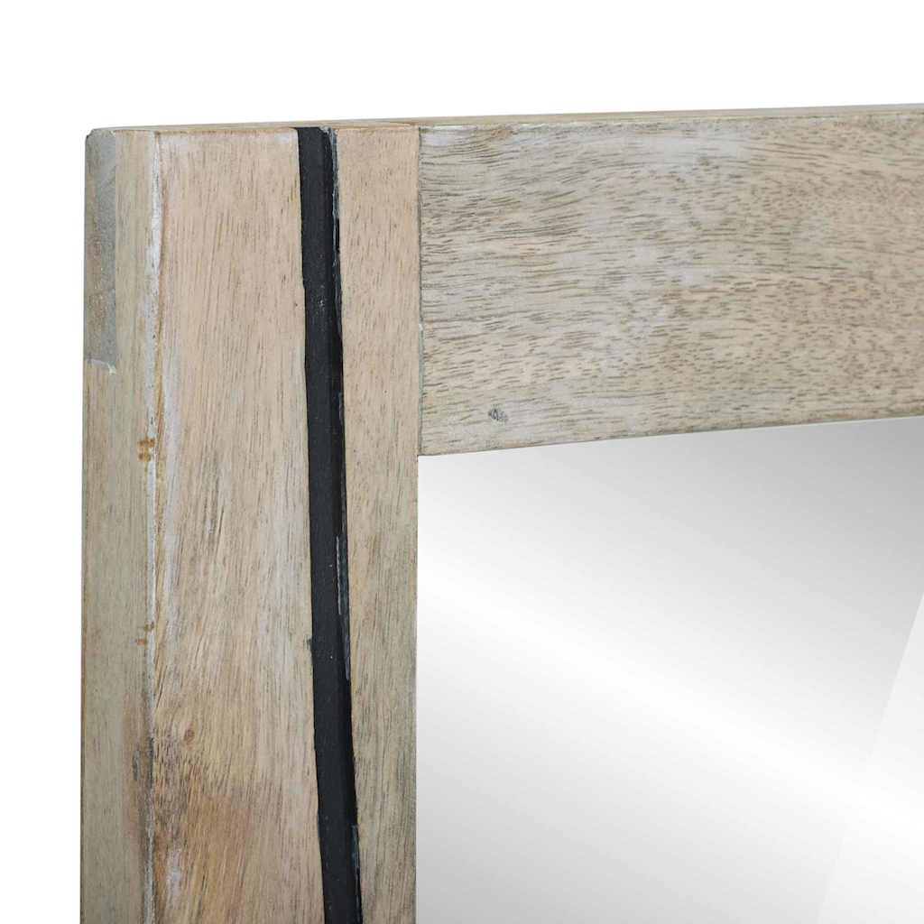 Badeværelsesspejl Brun 70 x 50 x 2,5 cm Glas og Solid Mango træ